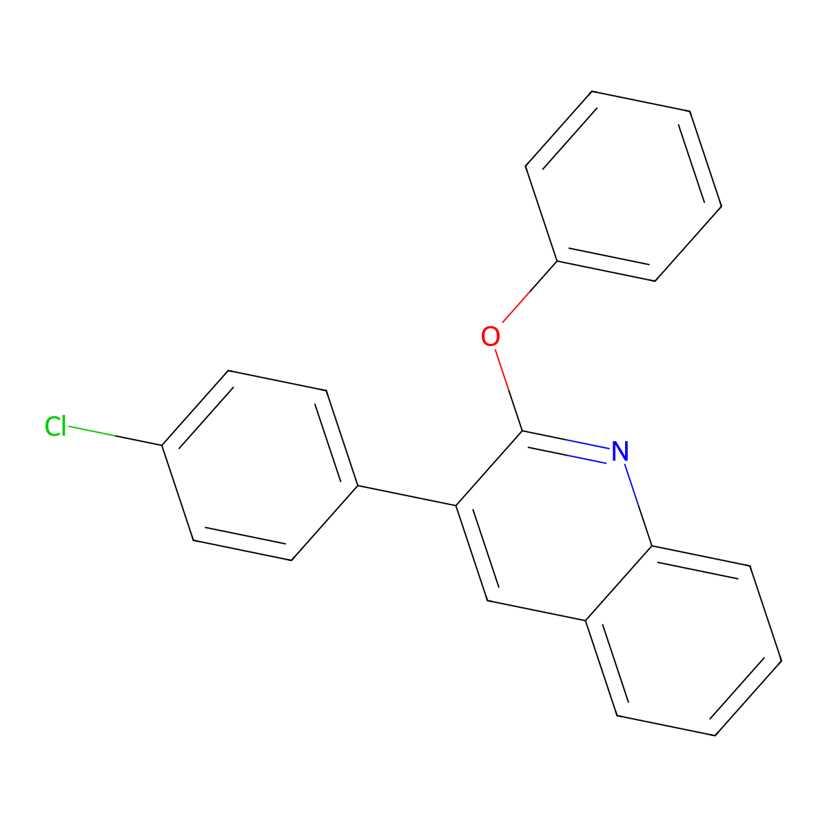 3-(4-Chlorophenyl)-2-phenoxyquinoline molecular structure, CAS 339103-61-6