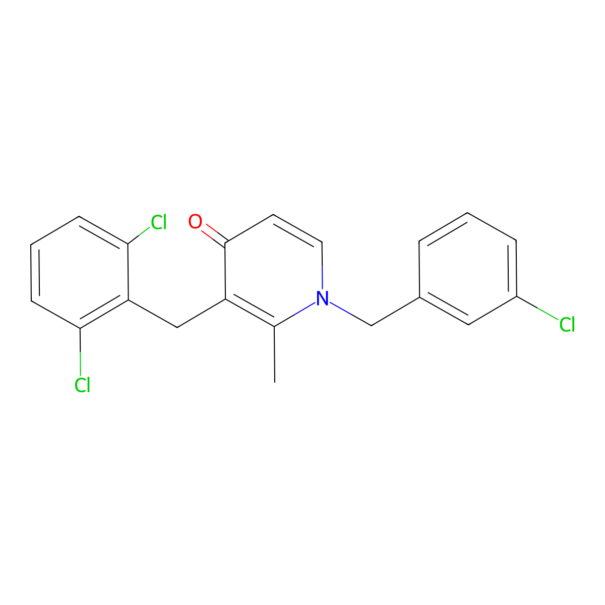 1-(3-chlorobenzyl)-3-(2,6-dichlorobenzyl)-2-methyl-4(1H)-pyridinone molecular structure, CAS 339103-99-0