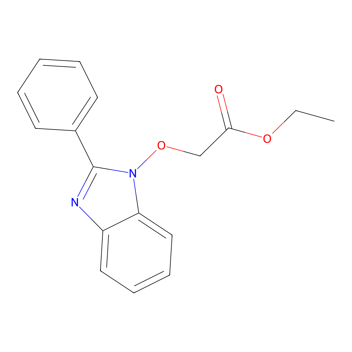 ethyl 2-[(2-phenyl-1H-1,3-benzimidazol-1-yl)oxy]acetate molecular structure, CAS 339104-28-8