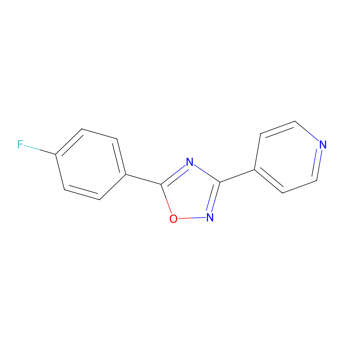 4-[5-(4-Fluorophenyl)-1,2,4-oxadiazol-3-yl]pyridine molecular structure, CAS 339104-42-6