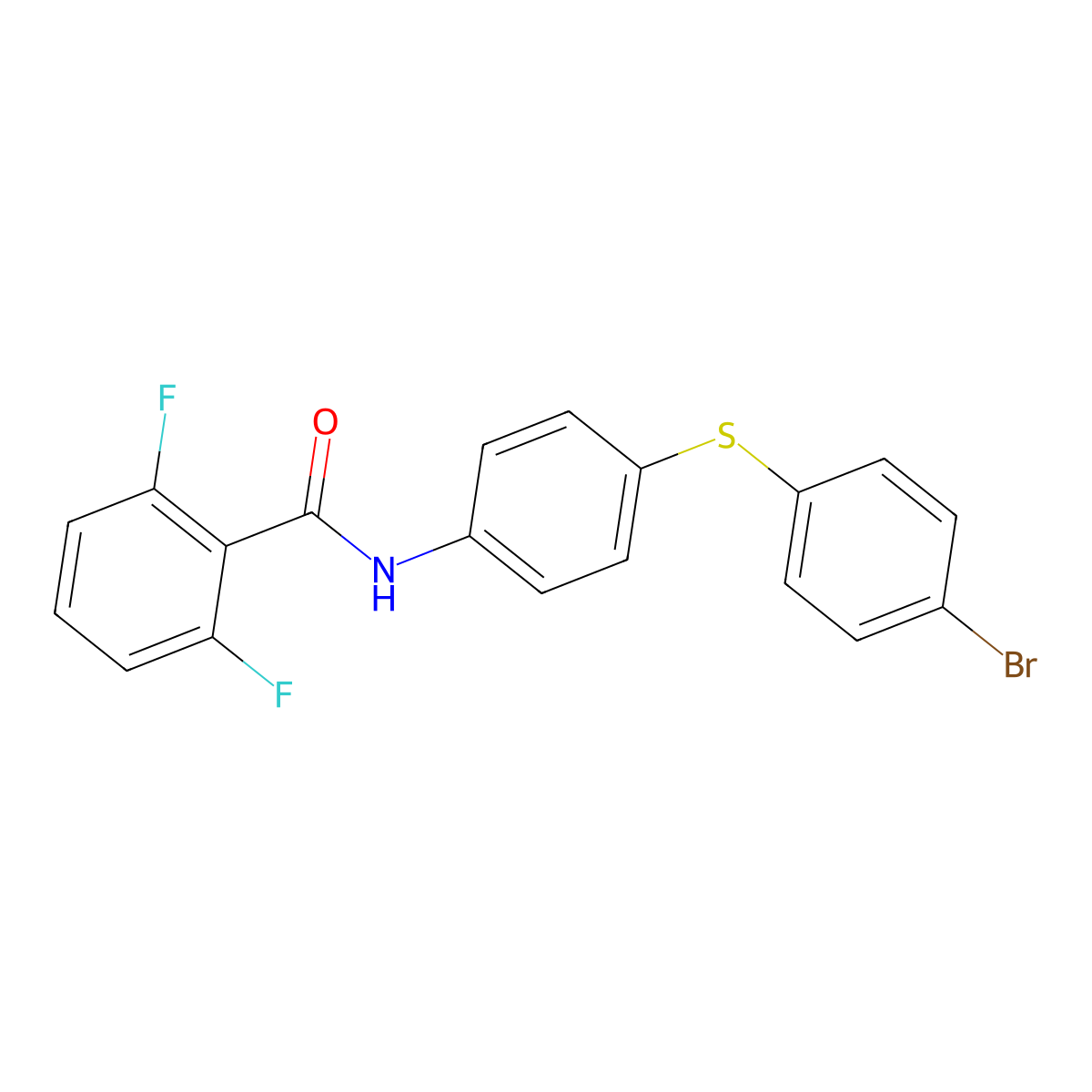 N-{4-[(4-bromophenyl)sulfanyl]phenyl}-2,6-difluorobenzenecarboxamide molecular structure, CAS 339104-51-7