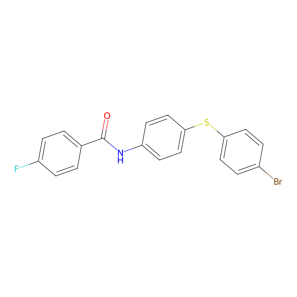 N-{4-[(4-bromophenyl)sulfanyl]phenyl}-4-fluorobenzenecarboxamide molecular structure, CAS 339104-54-0