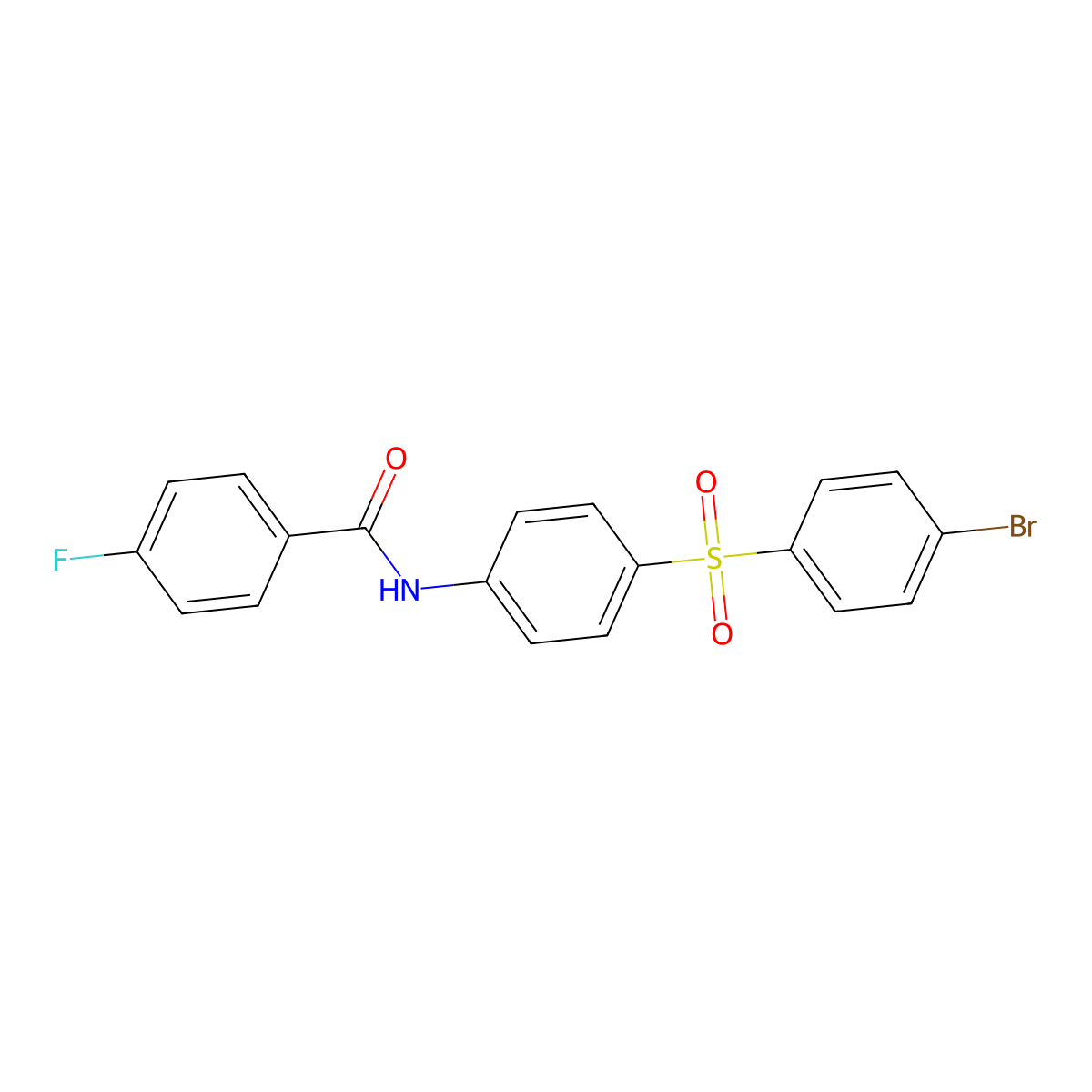 N-{4-[(4-bromophenyl)sulfonyl]phenyl}-4-fluorobenzenecarboxamide molecular structure, CAS 339104-62-0