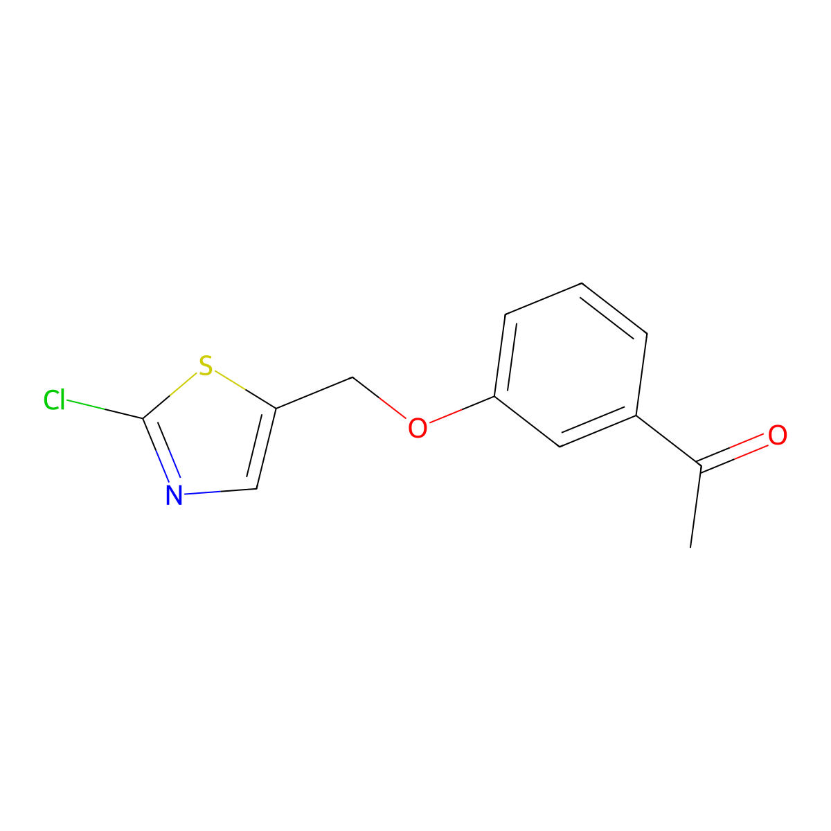 1-{3-[(2-Chloro-1,3-thiazol-5-yl)methoxy]phenyl}-1-ethanone molecular structure, CAS 339104-67-5