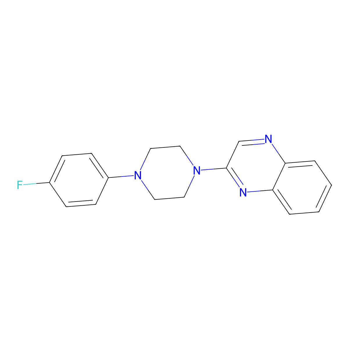 2-[4-(4-Fluorophenyl)piperazin-1-yl]quinoxaline molecular structure, CAS 339104-74-4