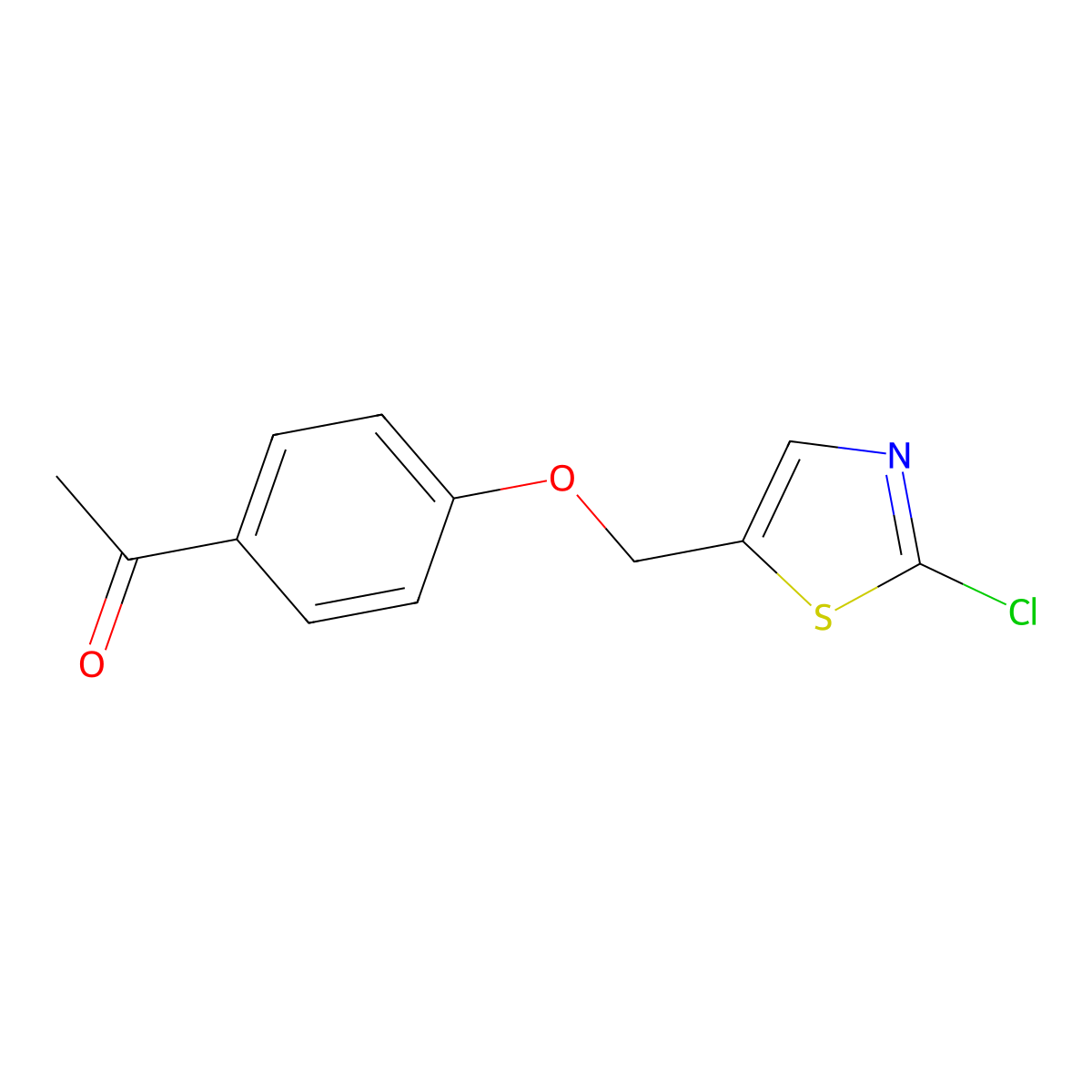 1-{4-[(2-Chloro-1,3-thiazol-5-yl)methoxy]phenyl}-1-ethanone molecular structure, CAS 339104-75-5