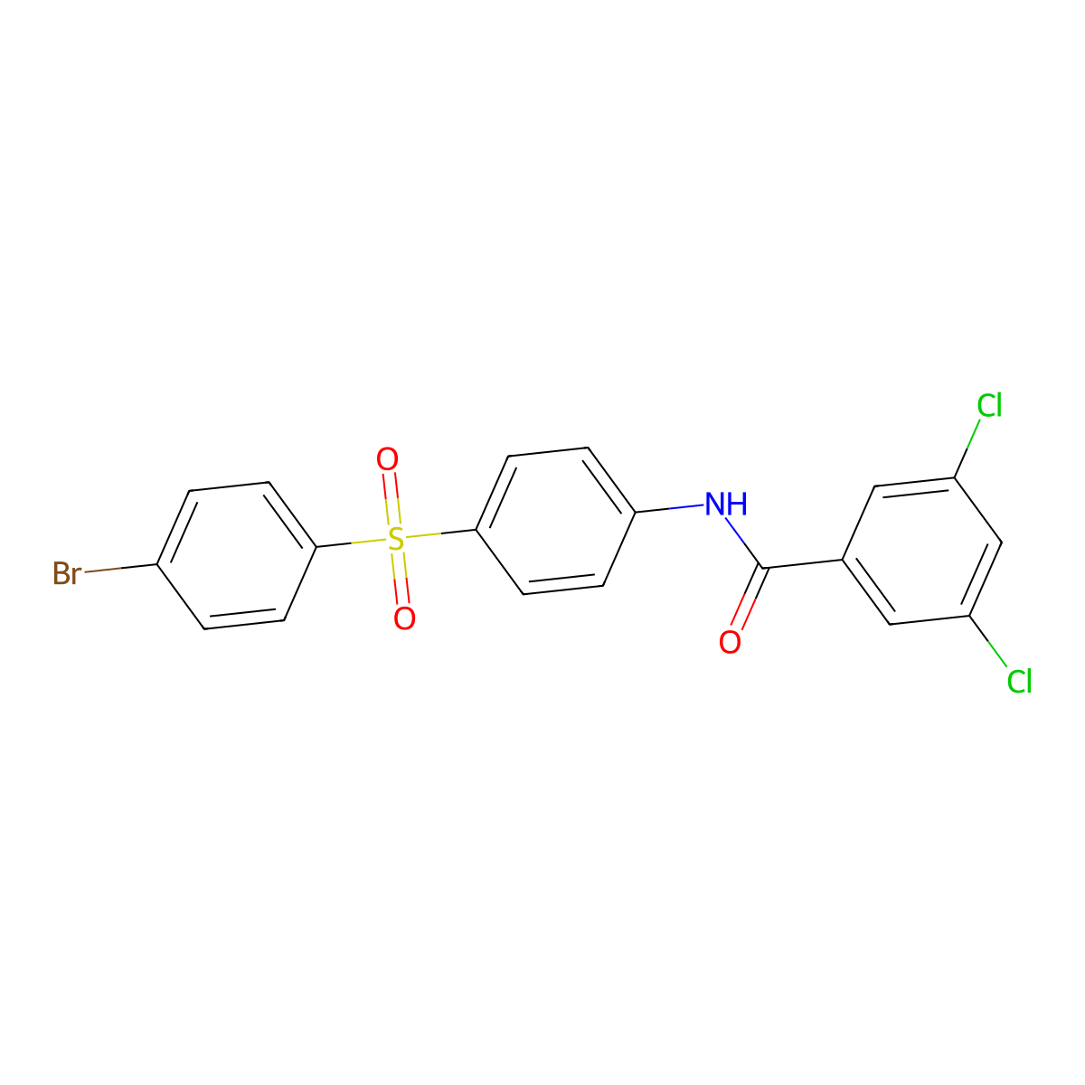 N-{4-[(4-bromophenyl)sulfonyl]phenyl}-3,5-dichlorobenzenecarboxamide molecular structure, CAS 339104-80-2