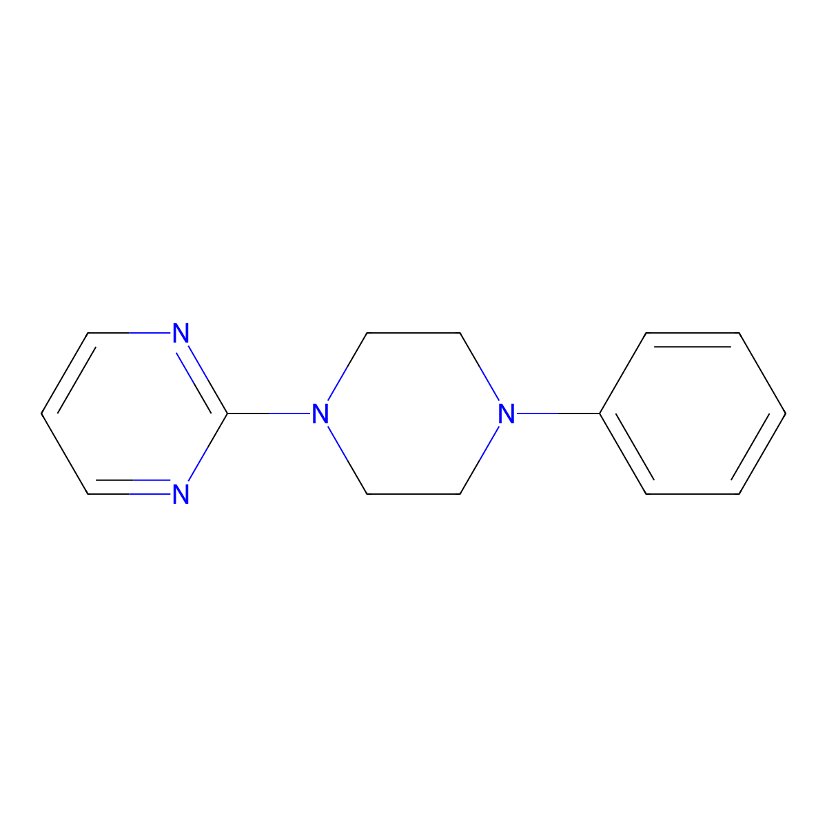 2-(4-Phenylpiperazin-1-yl)pyrimidine molecular structure, CAS 339104-82-4