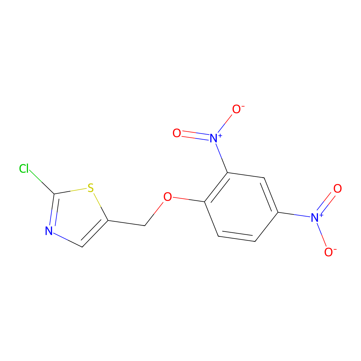 2-Chloro-5-[(2,4-dinitrophenoxy)methyl]-1,3-thiazole molecular structure, CAS 339104-85-7