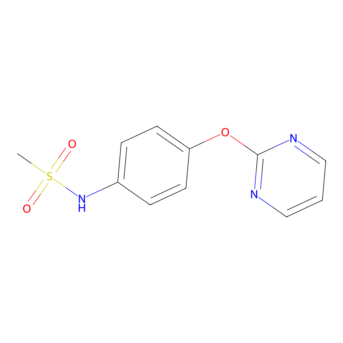 N-[4-(2-pyrimidinyloxy)phenyl]methanesulfonamide molecular structure, CAS 339104-89-1