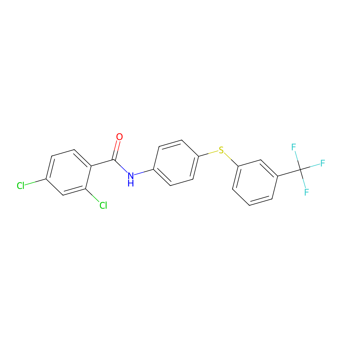 2,4-dichloro-N-[4-[3-(trifluoromethyl)phenyl]sulfanylphenyl]benzamide molecular structure, CAS 339104-99-3