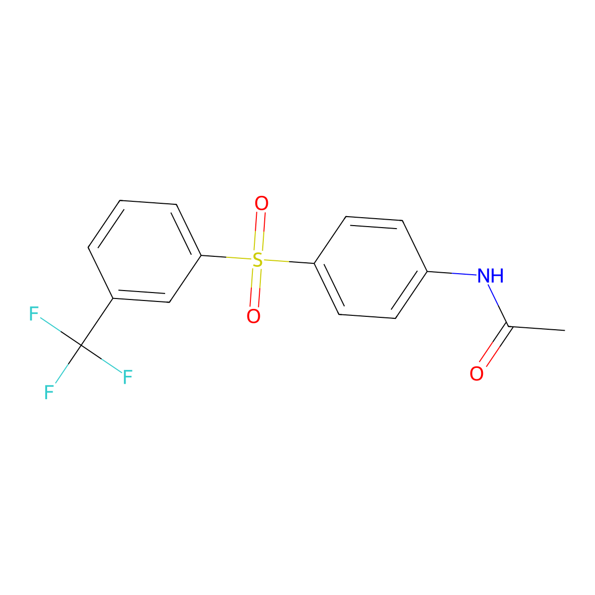 N-(4-{[3-(trifluoromethyl)phenyl]sulfonyl}phenyl)acetamide molecular structure, CAS 339105-01-0