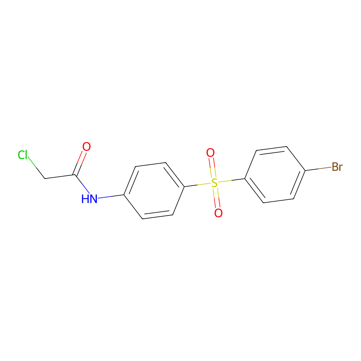 N-{4-[(4-bromophenyl)sulfonyl]phenyl}-2-chloroacetamide molecular structure, CAS 339105-05-4