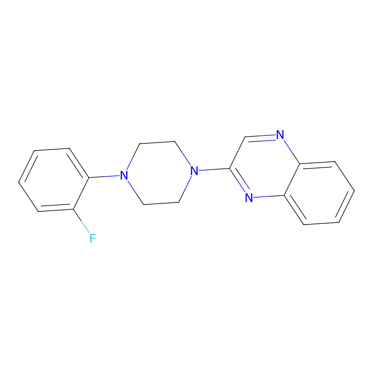 2-[4-(2-Fluorophenyl)-1-piperazinyl]quinoxaline molecular structure, CAS 339105-07-6