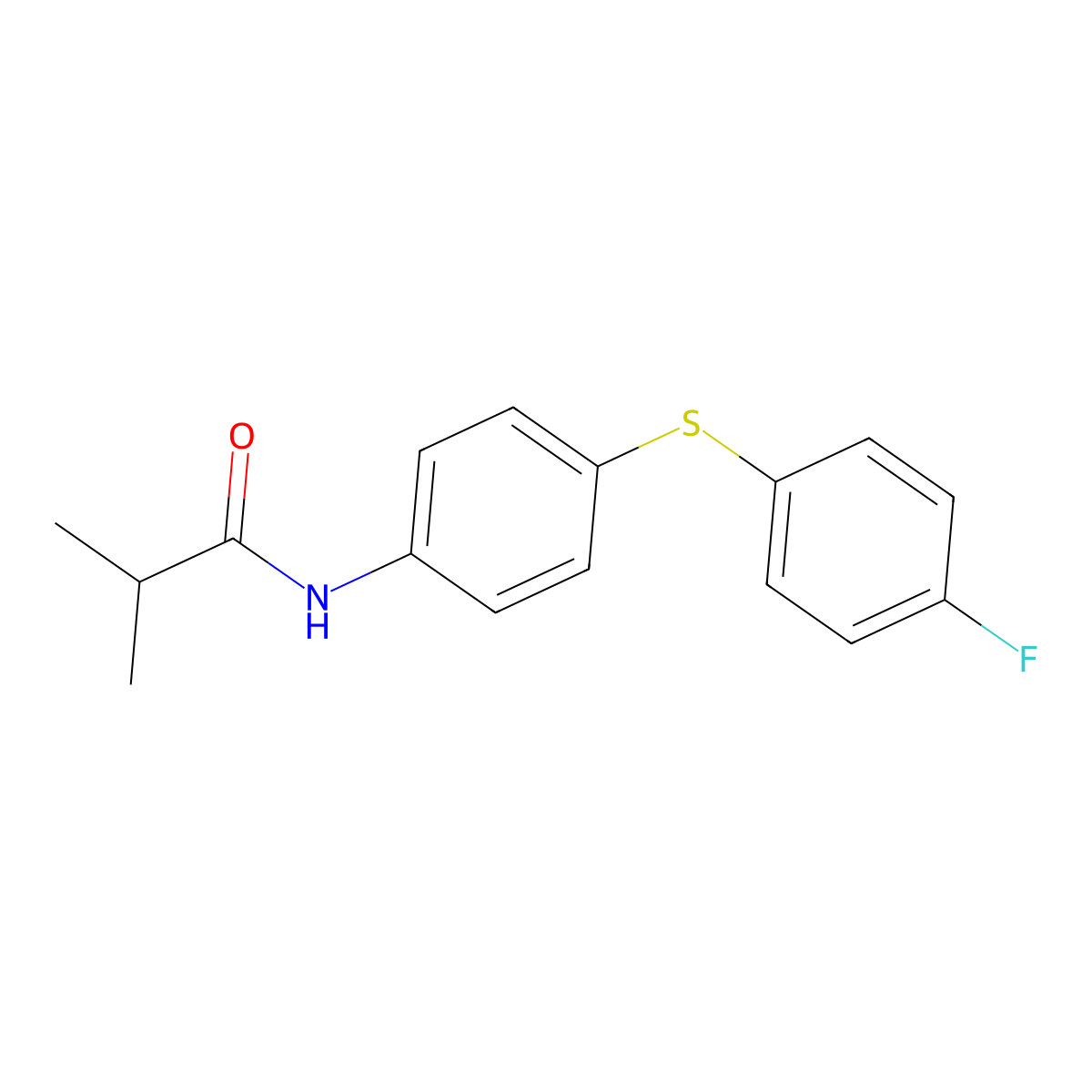 N-{4-[(4-fluorophenyl)sulfanyl]phenyl}-2-methylpropanamide molecular structure, CAS 339105-09-8