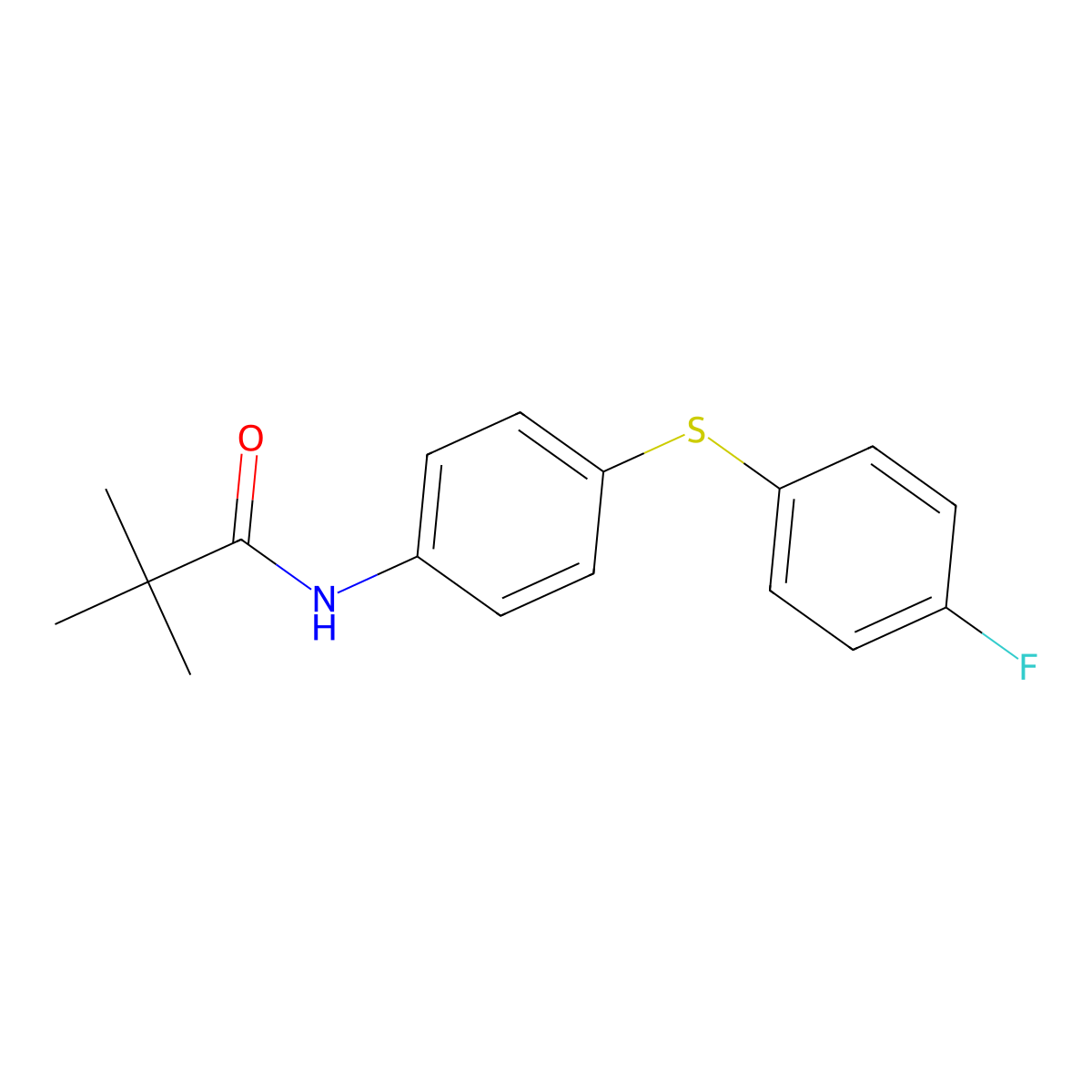 N-{4-[(4-fluorophenyl)sulfanyl]phenyl}-2,2-dimethylpropanamide molecular structure, CAS 339105-11-2