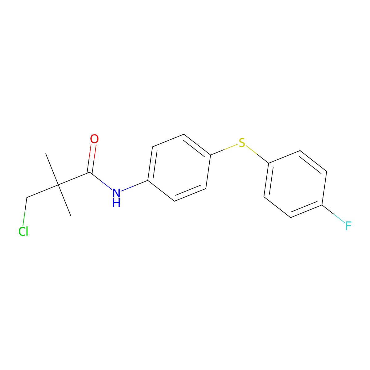 3-chloro-N-{4-[(4-fluorophenyl)sulfanyl]phenyl}-2,2-dimethylpropanamide molecular structure, CAS 339105-13-4