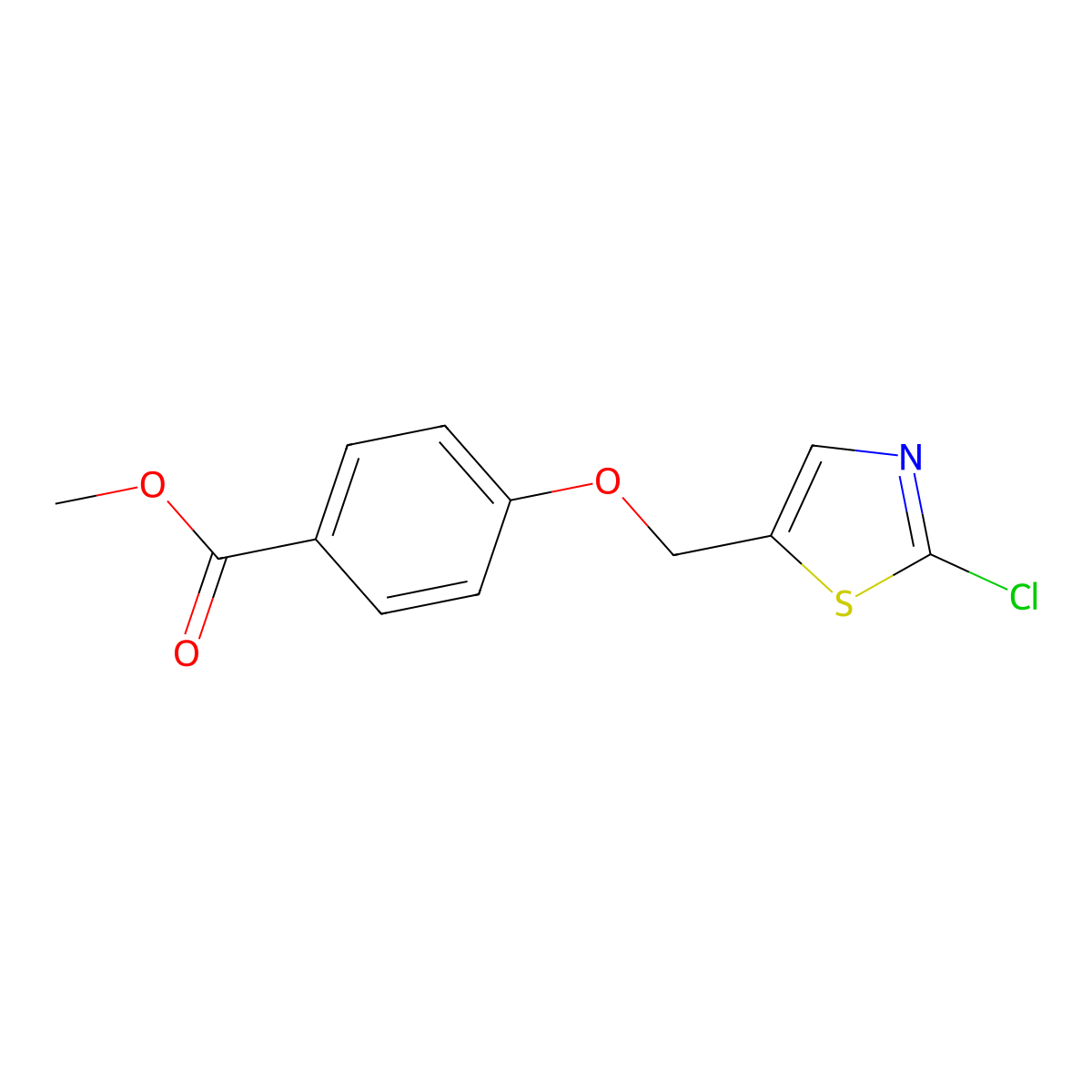 Methyl 4-[(2-chloro-1,3-thiazol-5-yl)methoxy]benzoate molecular structure, CAS 339105-21-4