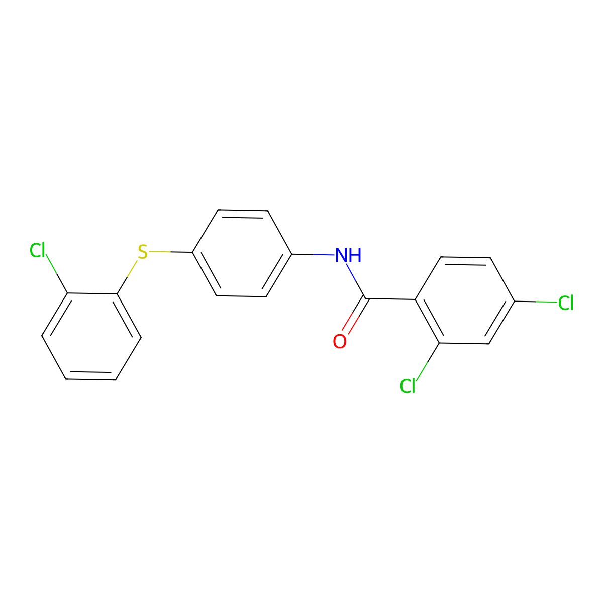 2,4-dichloro-N-[4-(2-chlorophenyl)sulfanylphenyl]benzamide molecular structure, CAS 339105-24-7