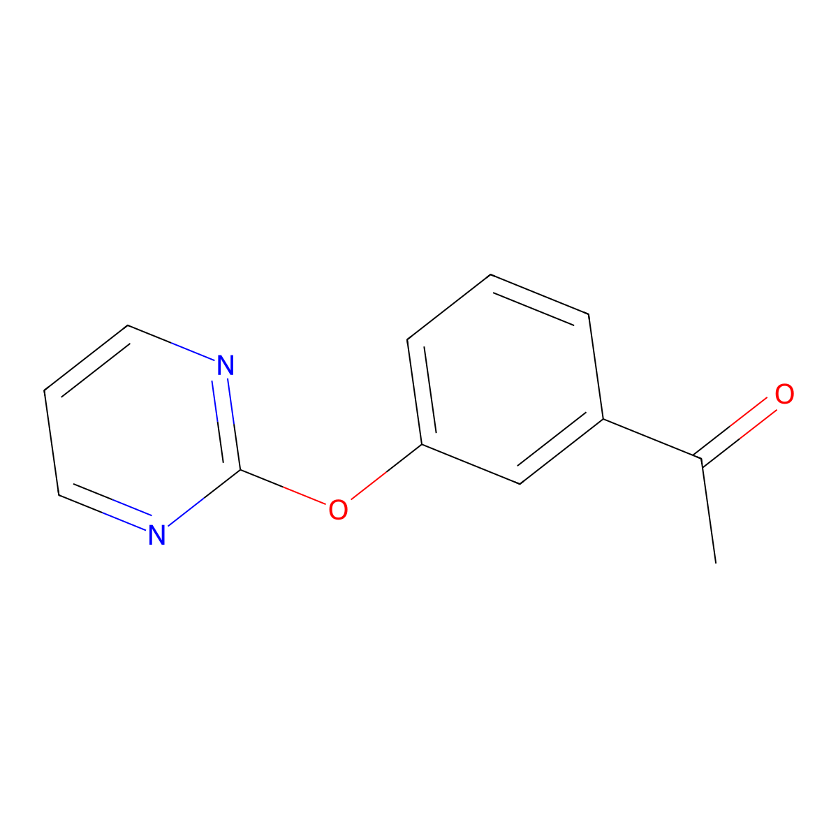 1-[3-(2-Pyrimidinyloxy)phenyl]-1-ethanone molecular structure, CAS 339105-37-2