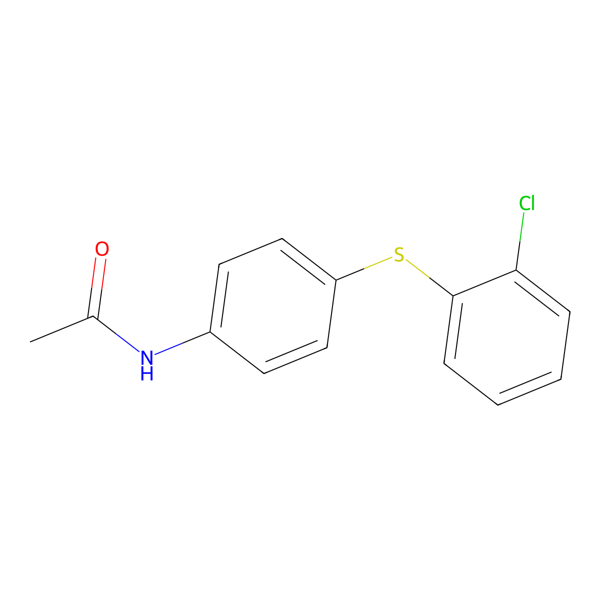 N-{4-[(2-chlorophenyl)sulfanyl]phenyl}acetamide molecular structure, CAS 339105-38-3