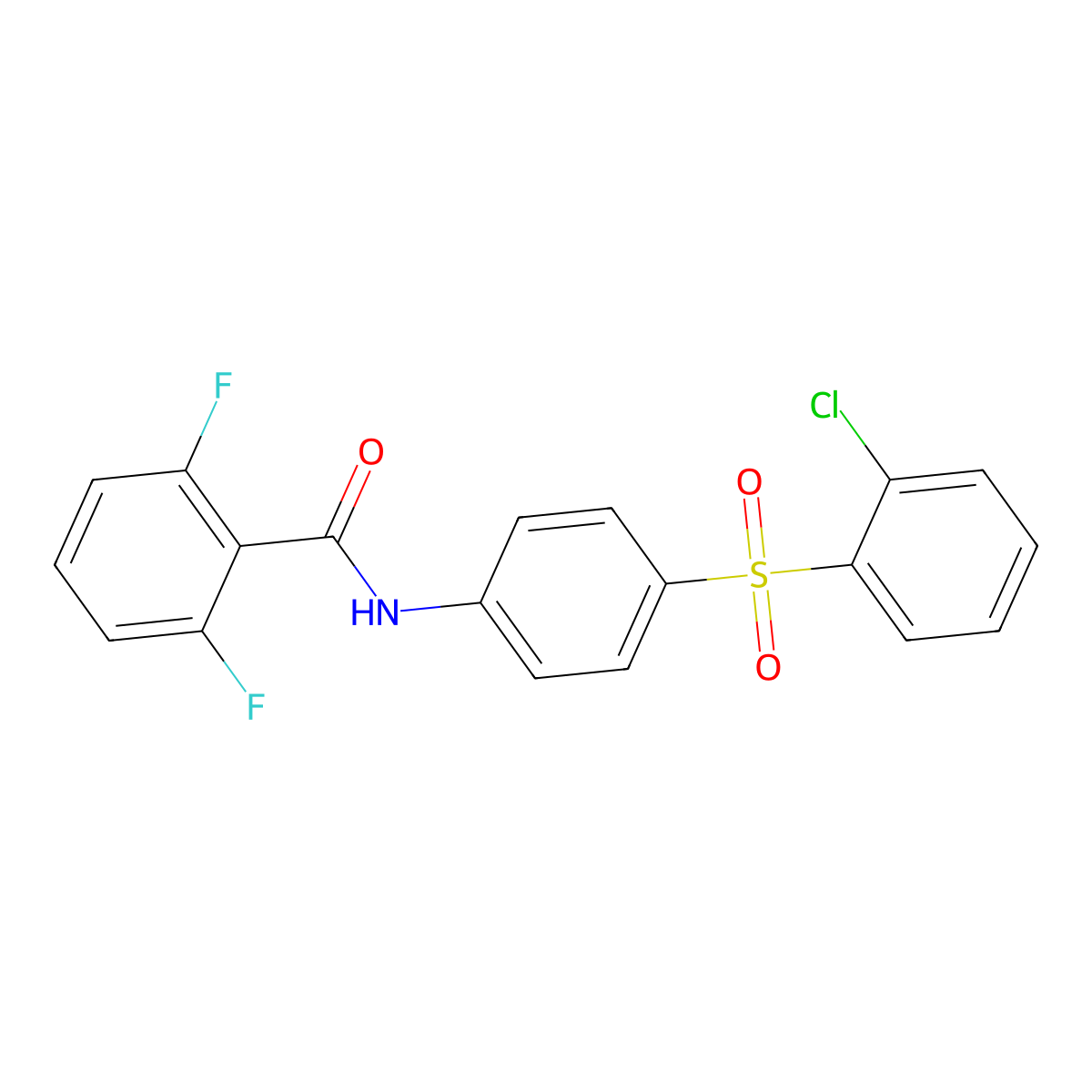 N-{4-[(2-chlorophenyl)sulfonyl]phenyl}-2,6-difluorobenzenecarboxamide molecular structure, CAS 339105-40-7