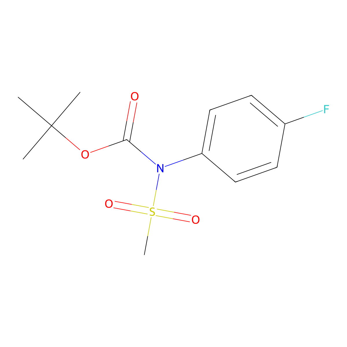 tert-butyl N-(4-fluorophenyl)-N-(methylsulfonyl)carbamate molecular structure, CAS 339105-41-8