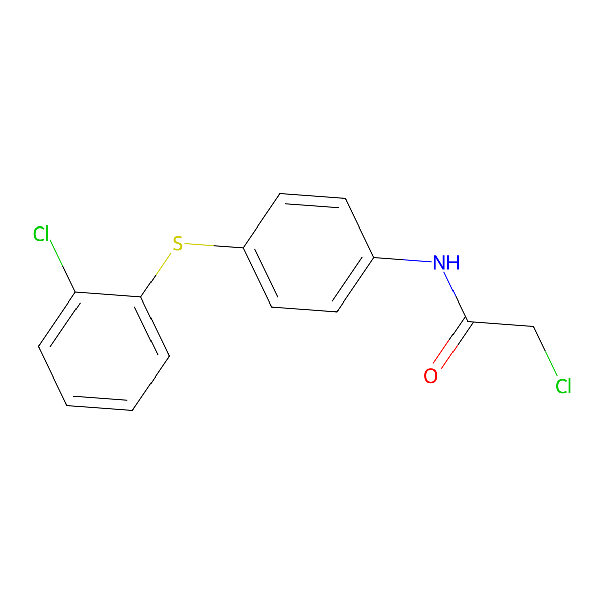 2-chloro-N-{4-[(2-chlorophenyl)sulfanyl]phenyl}acetamide molecular structure, CAS 339105-44-1