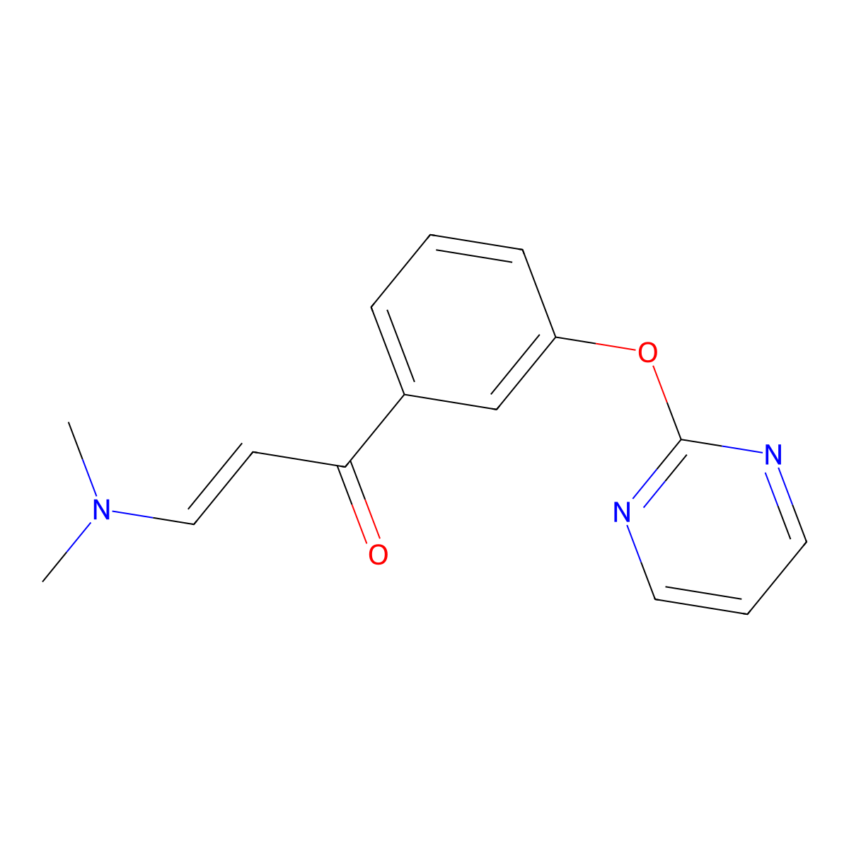 (E)-3-(dimethylamino)-1-[3-(2-pyrimidinyloxy)phenyl]-2-propen-1-one molecular structure, CAS 339105-45-2