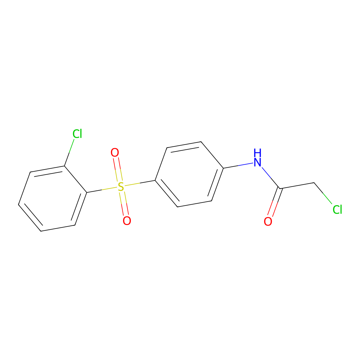2-chloro-N-[4-(2-chlorophenyl)sulfonylphenyl]acetamide molecular structure, CAS 339105-52-1
