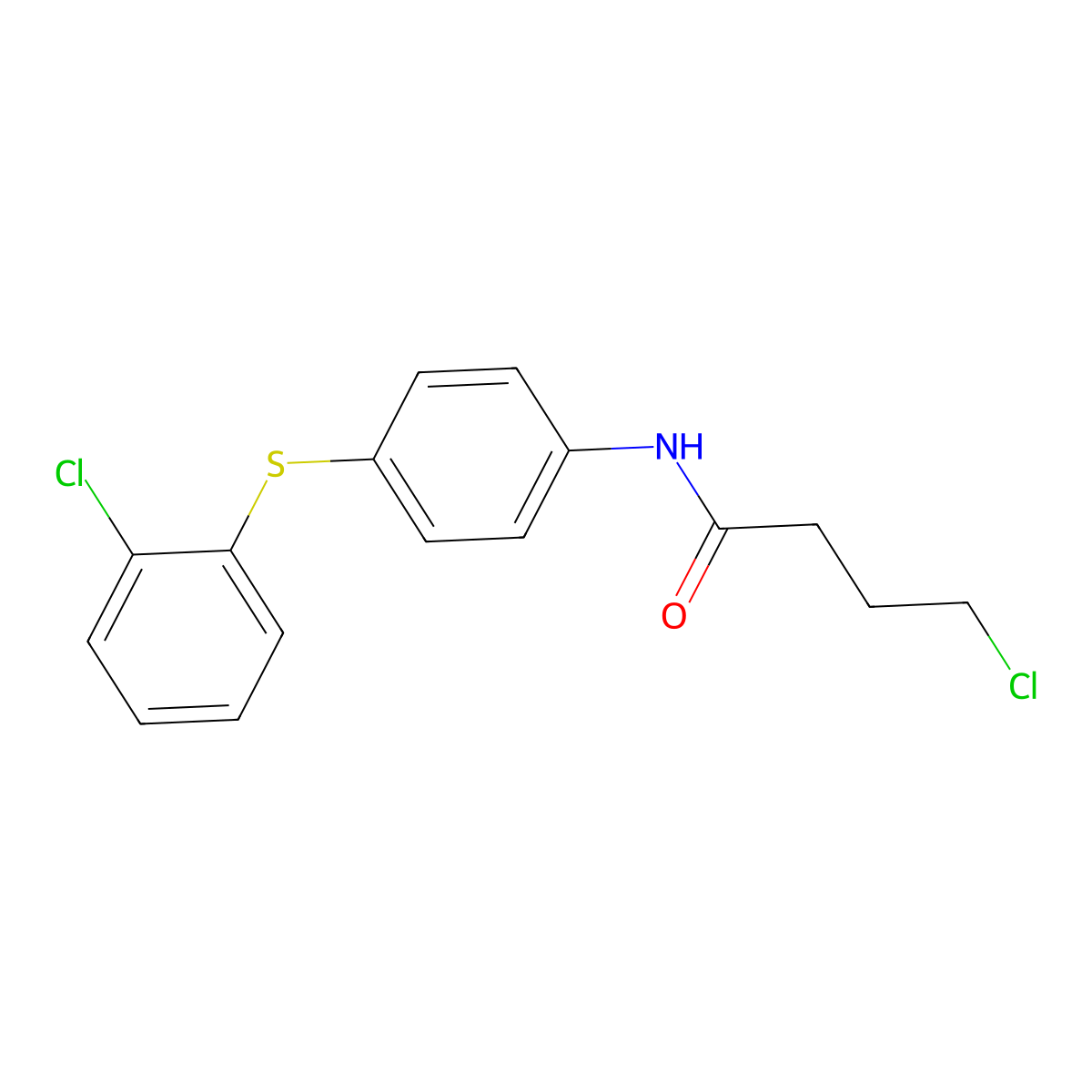 4-chloro-N-{4-[(2-chlorophenyl)sulfanyl]phenyl}butanamide molecular structure, CAS 339105-62-3