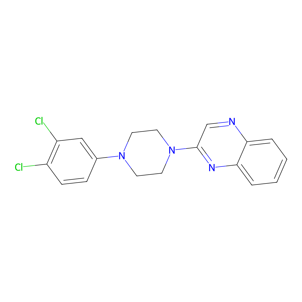 2-[4-(3,4-Dichlorophenyl)piperazin-1-yl]quinoxaline molecular structure, CAS 339105-74-7