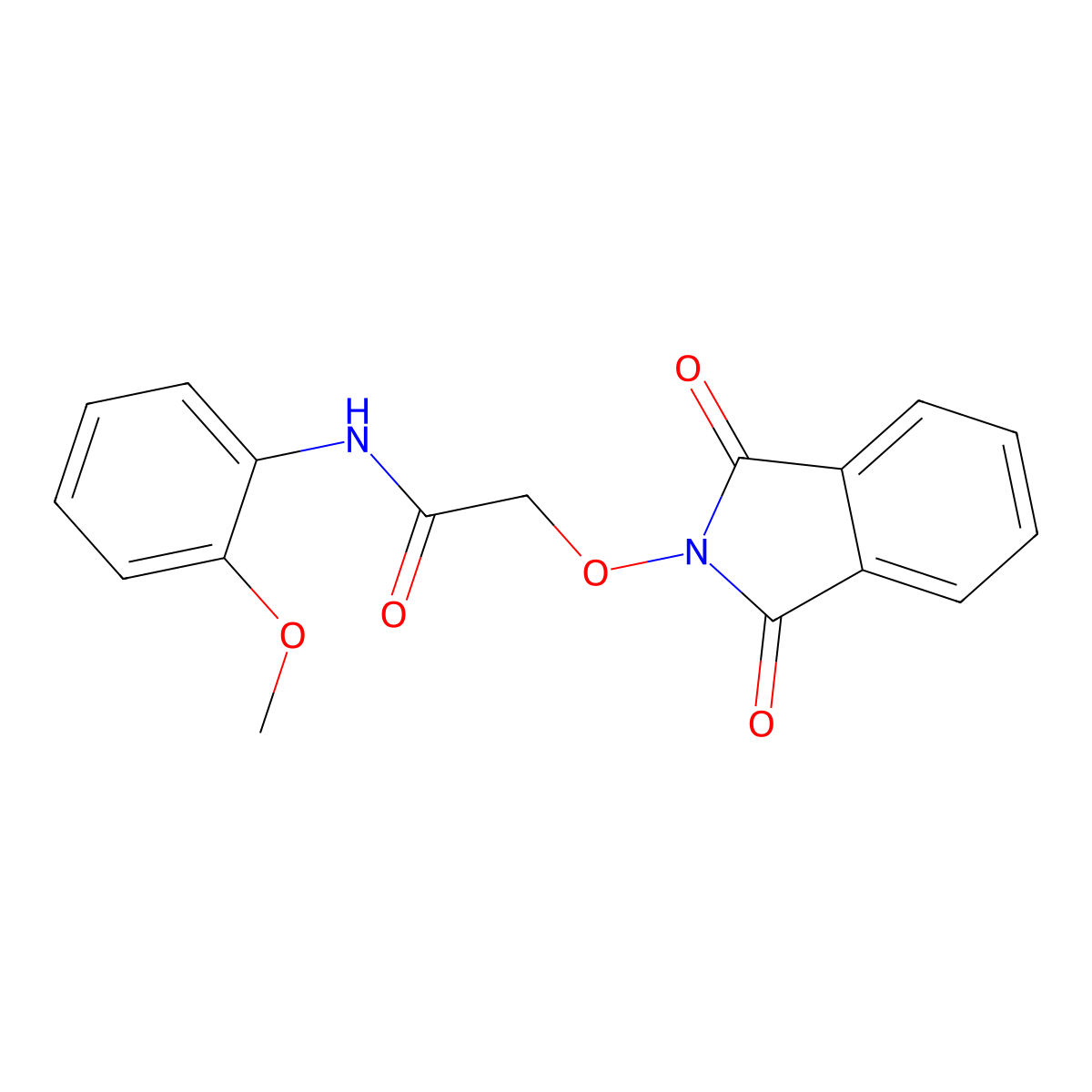2-(1,3-dioxoisoindol-2-yl)oxy-N-(2-methoxyphenyl)acetamide molecular structure, CAS 339105-79-2