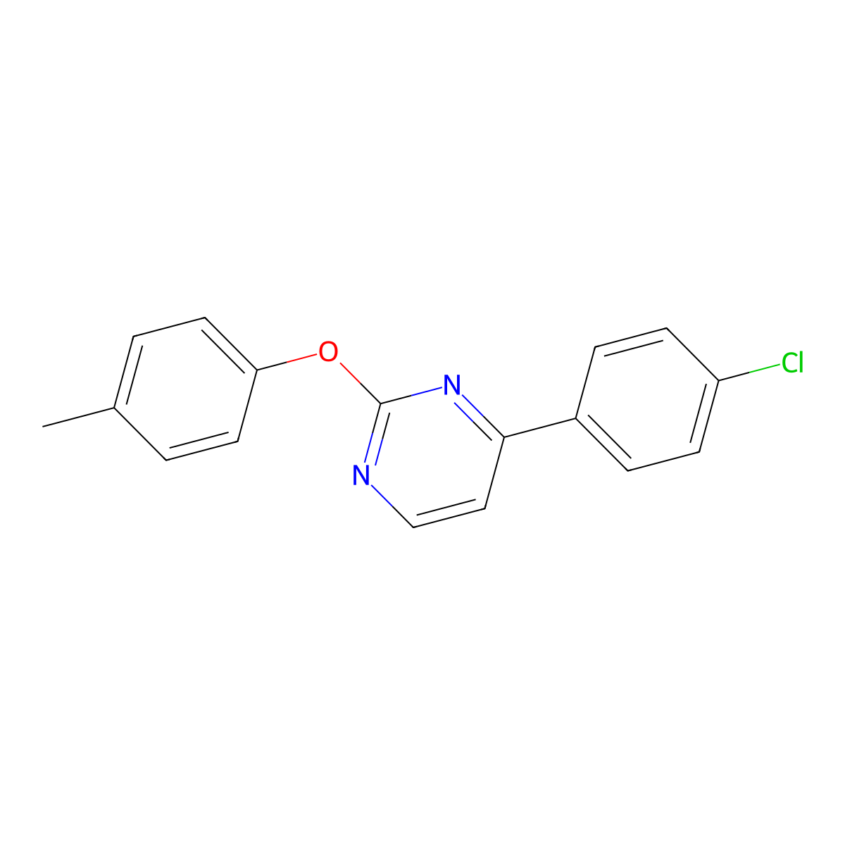 4-(4-Chlorophenyl)-2-(4-methylphenoxy)pyrimidine molecular structure, CAS 339106-09-1