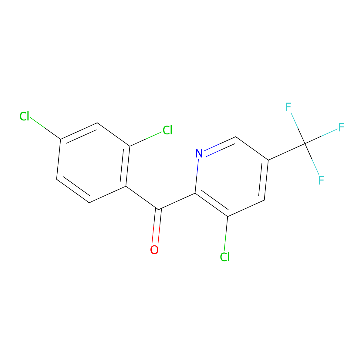 [3-Chloro-5-(trifluoromethyl)-2-pyridinyl](2,4-dichlorophenyl)methanone molecular structure, CAS 339106-12-6