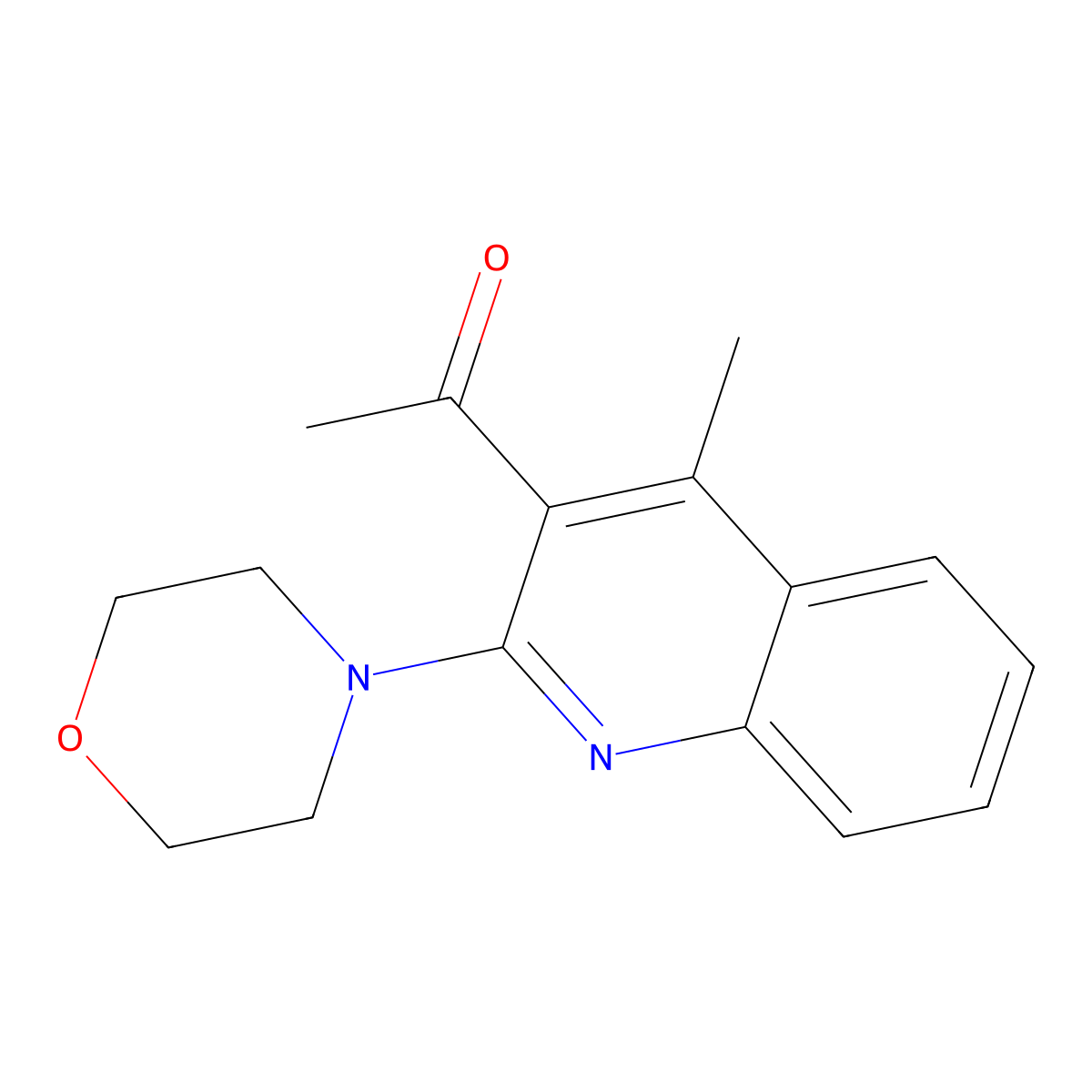 1-(4-Methyl-2-morpholino-3-quinolinyl)-1-ethanone molecular structure, CAS 339106-15-9