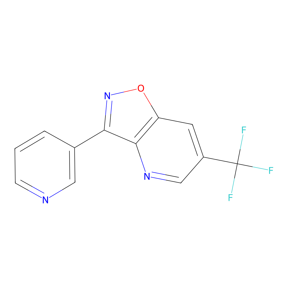 3-(3-Pyridinyl)-6-(trifluoromethyl)isoxazolo[4,5-b]pyridine molecular structure, CAS 339106-40-0