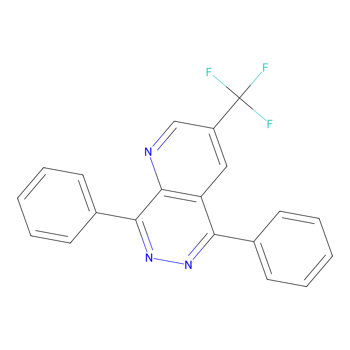 5,8-Diphenyl-3-(trifluoromethyl)pyrido[2,3-d]pyridazine molecular structure, CAS 339106-51-3