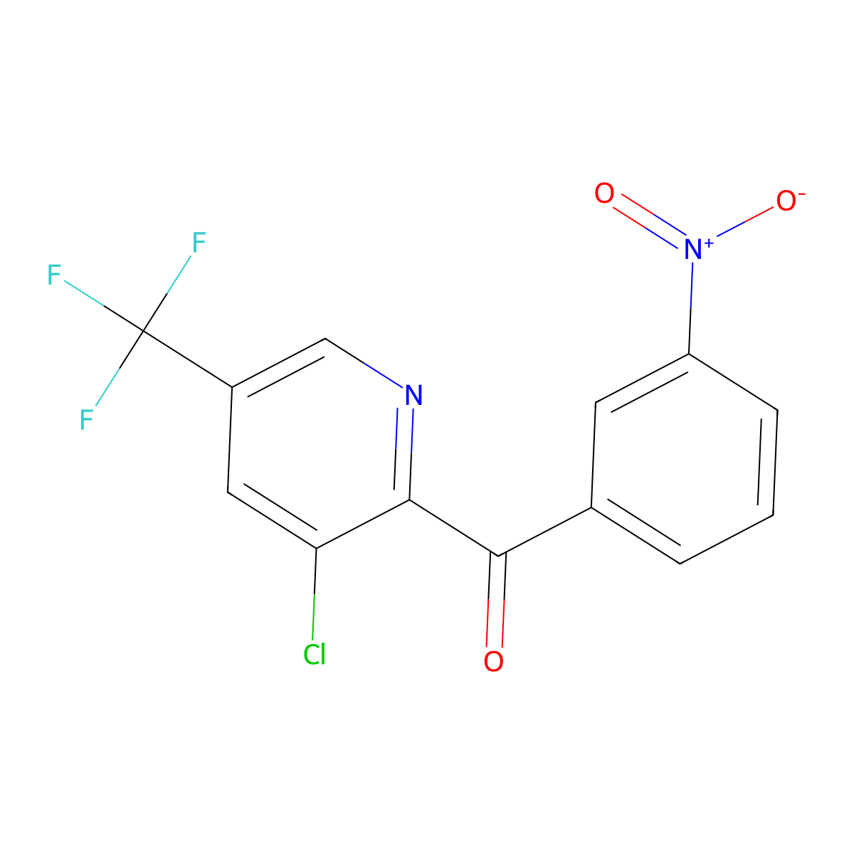 [3-Chloro-5-(trifluoromethyl)-2-pyridinyl](3-nitrophenyl)methanone molecular structure, CAS 339106-56-8