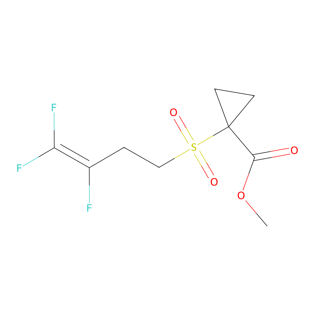 Methyl 1-[(3,4,4-trifluoro-3-butenyl)sulfonyl]cyclopropanecarboxylate molecular structure, CAS 339106-70-6