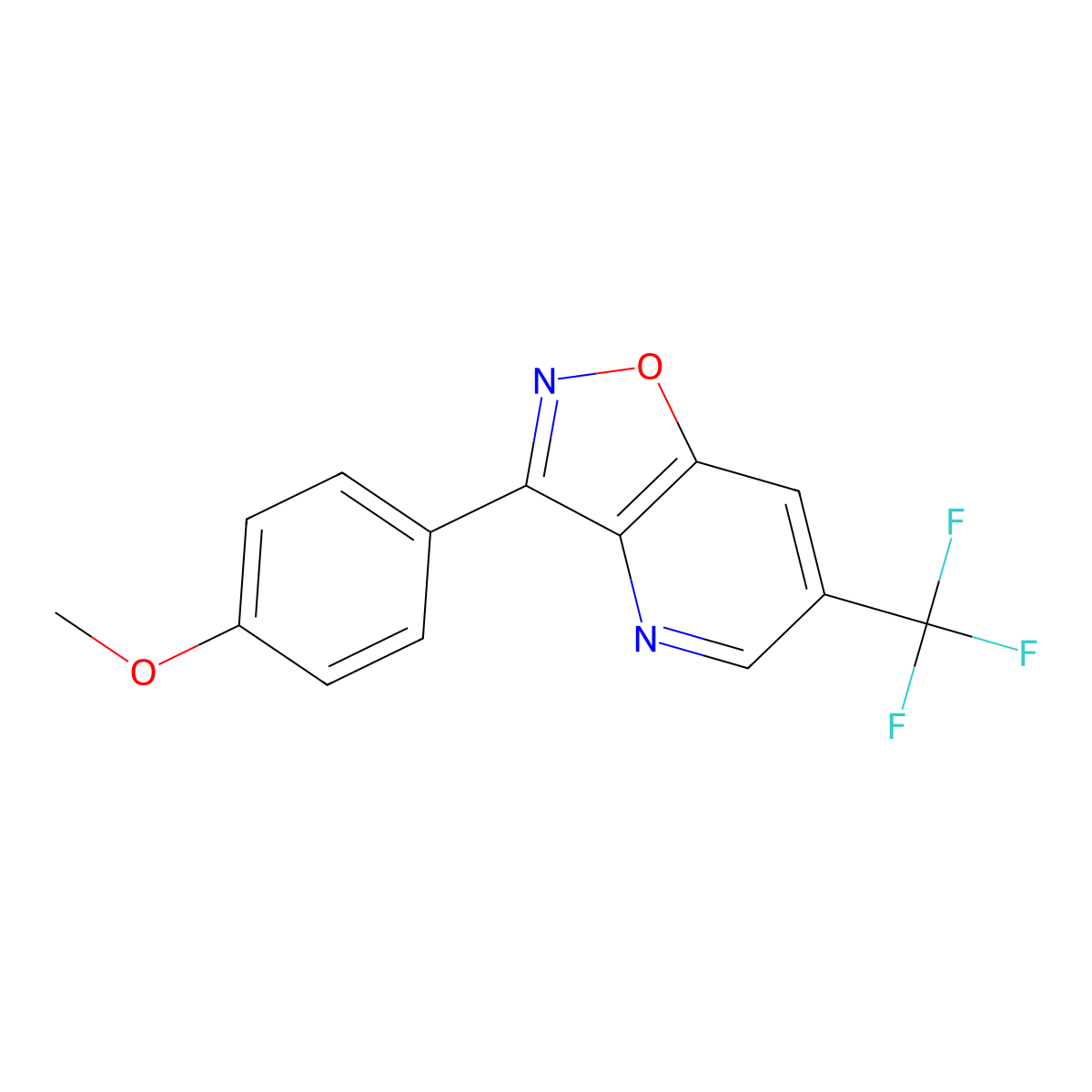 3-(4-Methoxyphenyl)-6-(trifluoromethyl)isoxazolo[4,5-b]pyridine molecular structure, CAS 339106-71-7