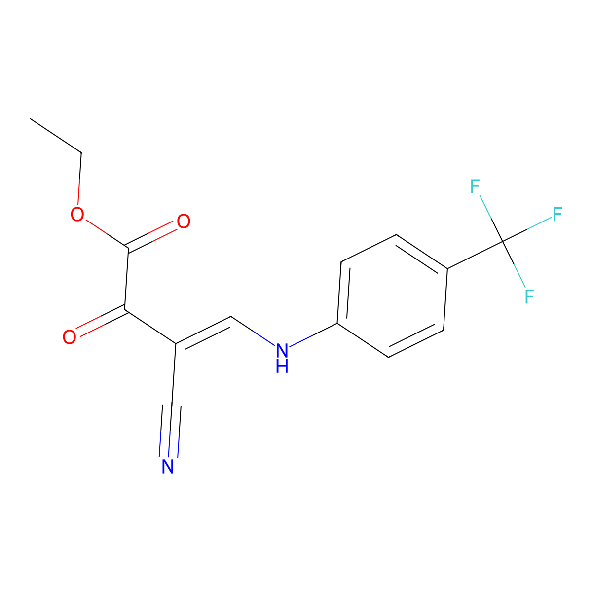 ethyl (E)-3-cyano-2-oxo-4-[4-(trifluoromethyl)anilino]but-3-enoate molecular structure, CAS 339106-77-3