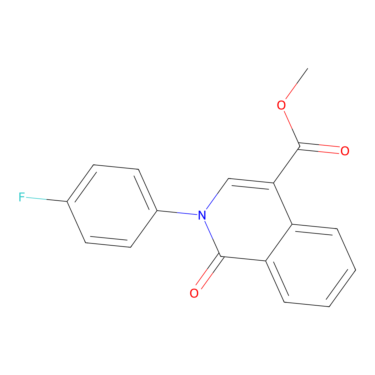 Methyl 2-(4-fluorophenyl)-1-oxo-1,2-dihydroisoquinoline-4-carboxylate molecular structure, CAS 339106-79-5