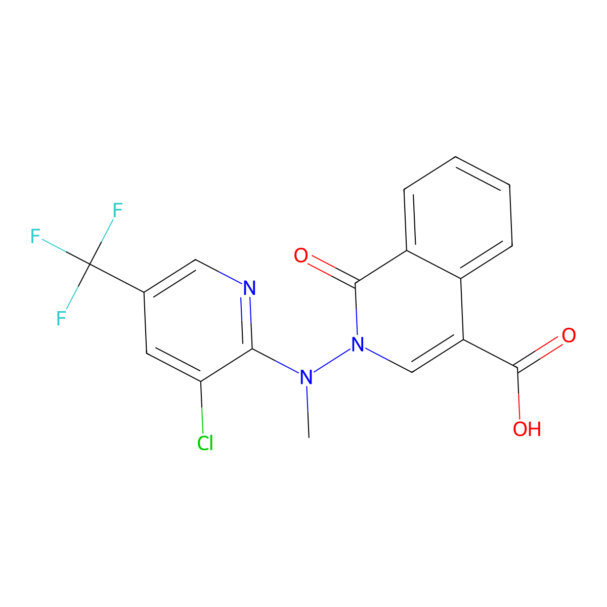 2-[[3-Chloro-5-(trifluoromethyl)-2-pyridinyl](methyl)amino]-1-oxo-1,2-dihydro-4-isoquinolinecarboxylic acid molecular structure, CAS 339106-81-9