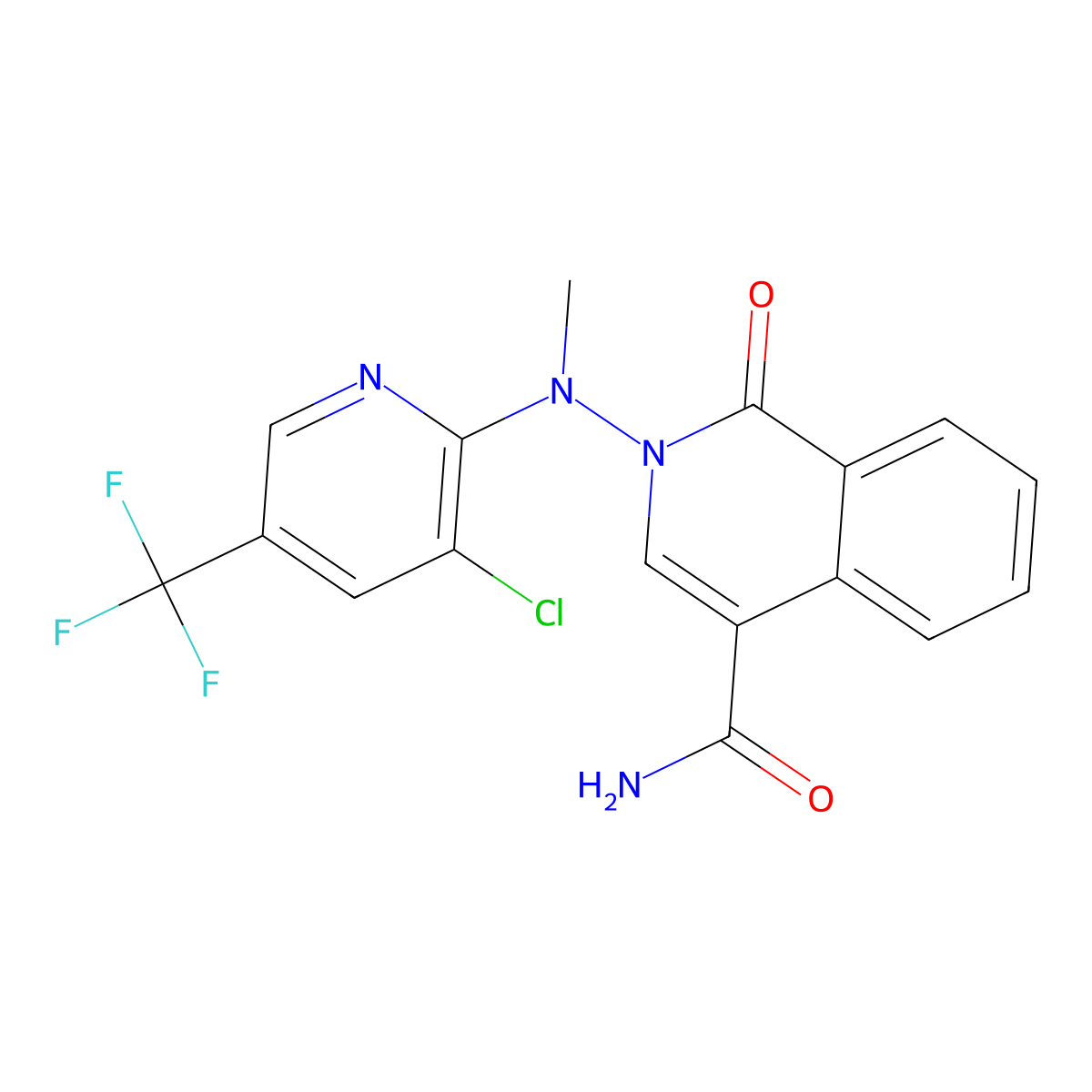 2-[[3-Chloro-5-(trifluoromethyl)-2-pyridinyl](methyl)amino]-1-oxo-1,2-dihydro-4-isoquinolinecarboxamide molecular structure, CAS 339106-89-7