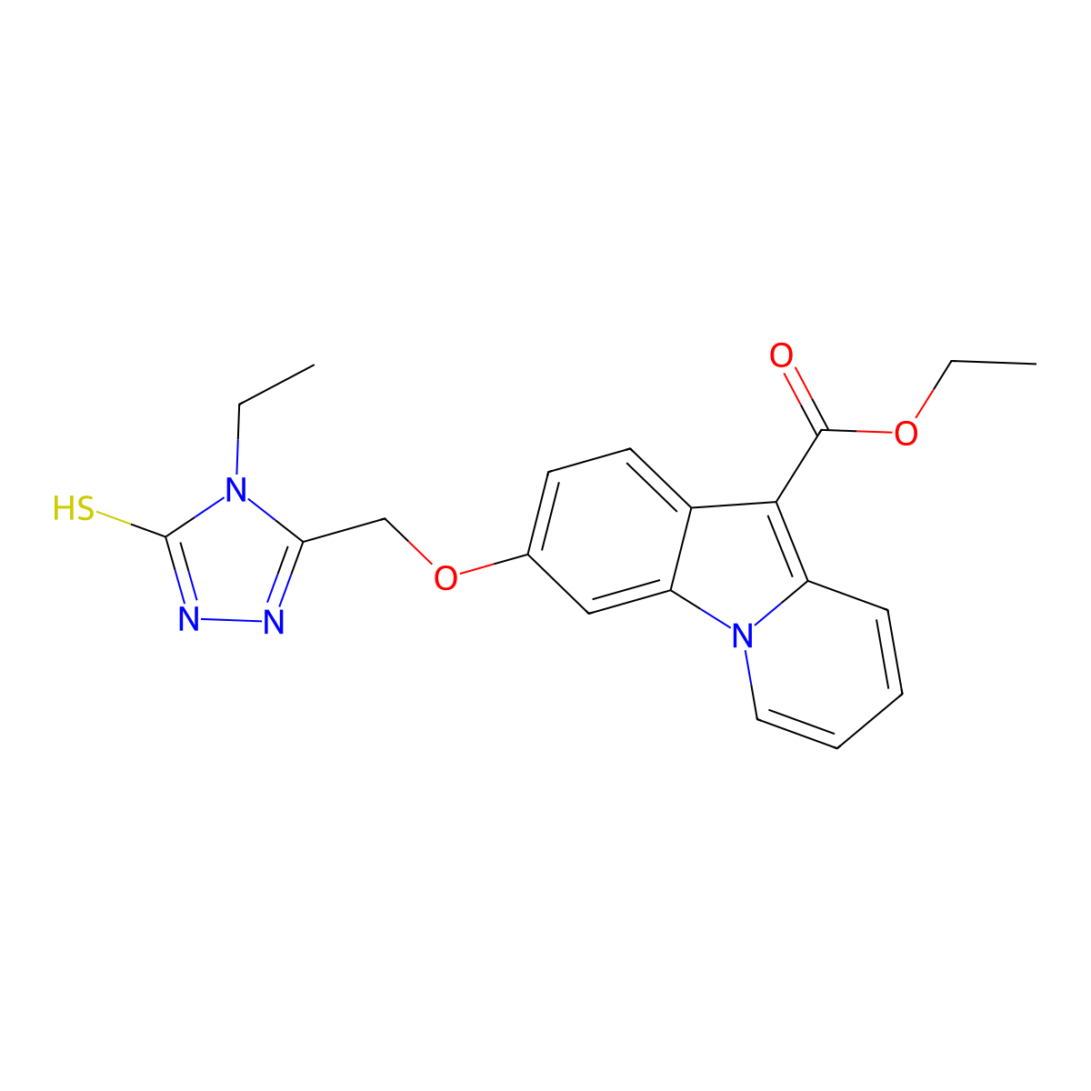 ethyl 3-[(4-ethyl-5-sulfanyl-4H-1,2,4-triazol-3-yl)methoxy]pyrido[1,2-a]indole-10-carboxylate molecular structure, CAS 339106-92-2