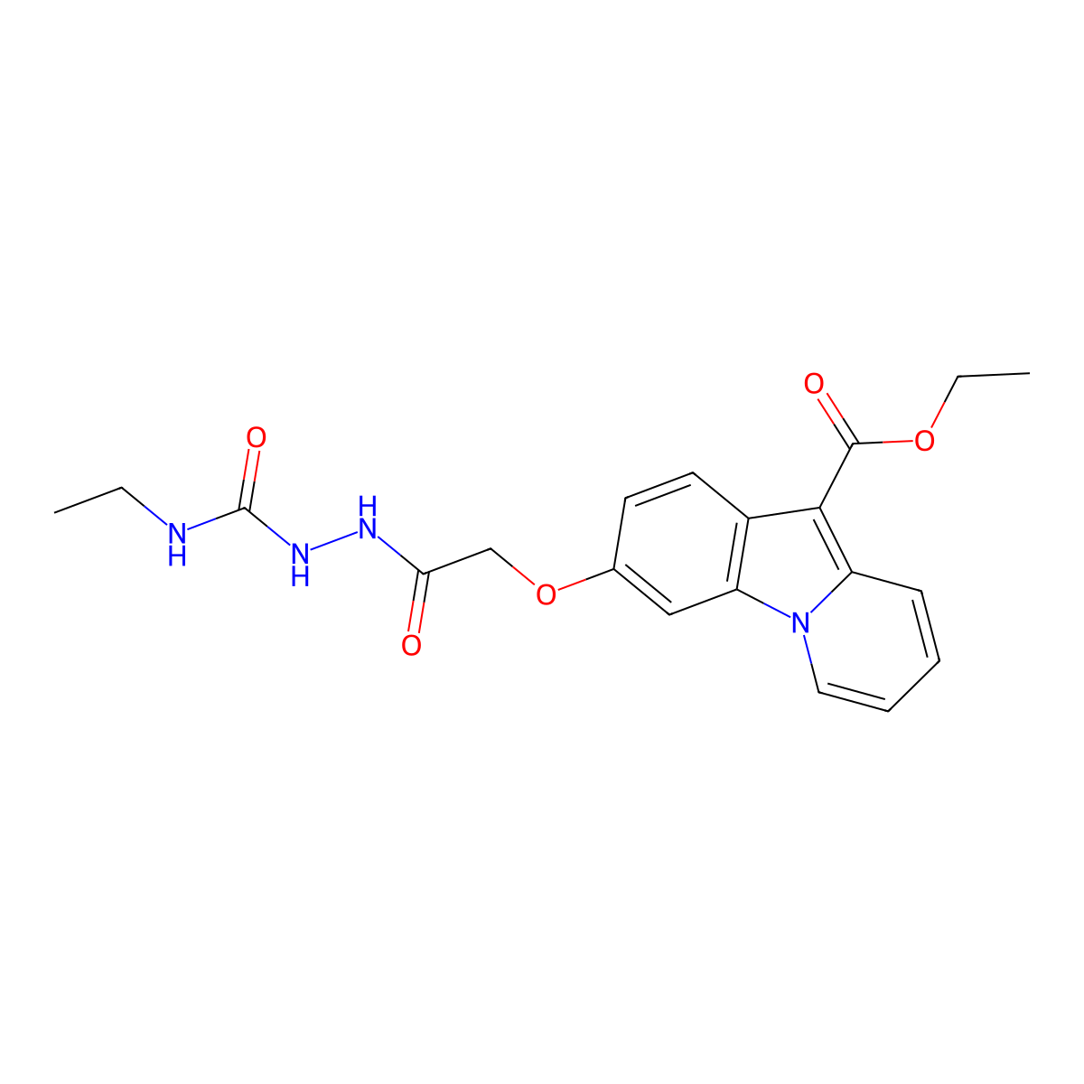 Ethyl 3-(2-{2-[(ethylamino)carbonyl]hydrazino}-2-oxoethoxy)pyrido[1,2-a]indole-10-carboxylate molecular structure, CAS 339106-94-4