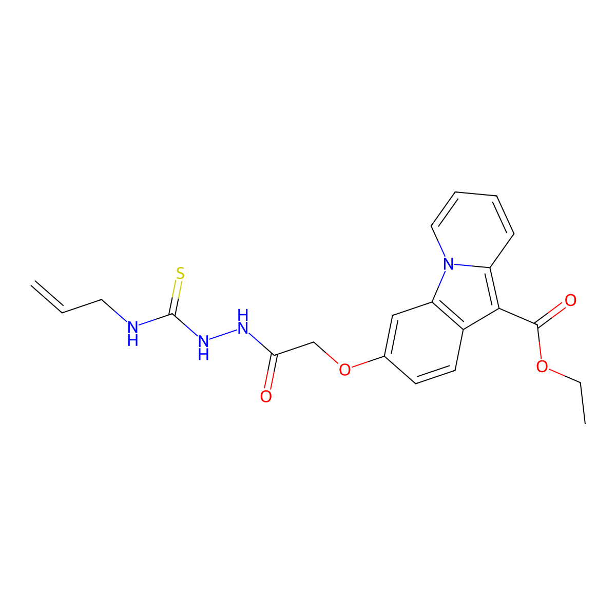 Ethyl 3-(2-{2-[(allylamino)carbothioyl]hydrazino}-2-oxoethoxy)pyrido[1,2-a]indole-10-carboxylate molecular structure, CAS 339106-96-6