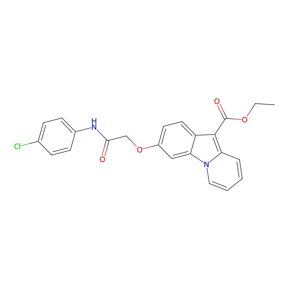 Ethyl 3-[2-(4-chloroanilino)-2-oxoethoxy]pyrido[1,2-a]indole-10-carboxylate molecular structure, CAS 339107-06-1