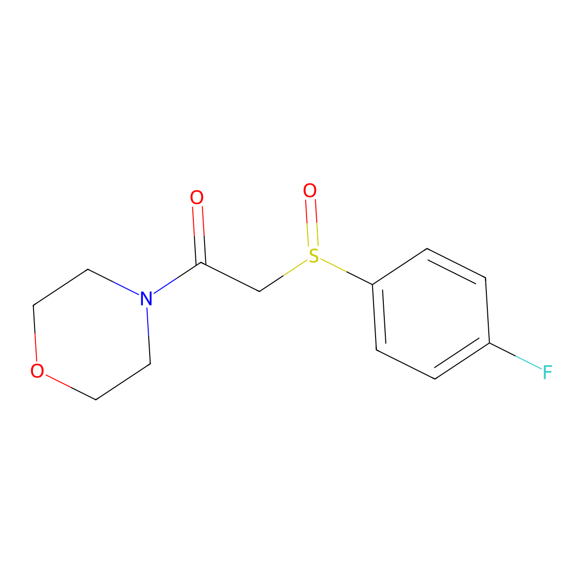 2-[(4-Fluorophenyl)sulfinyl]-1-(4-morpholinyl)ethanone molecular structure, CAS 339107-09-4